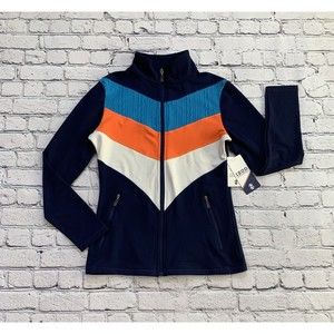 NWT Izod Performance Jacket Women’s Size M Navy/Multi Activewear Jacket MRSP $80